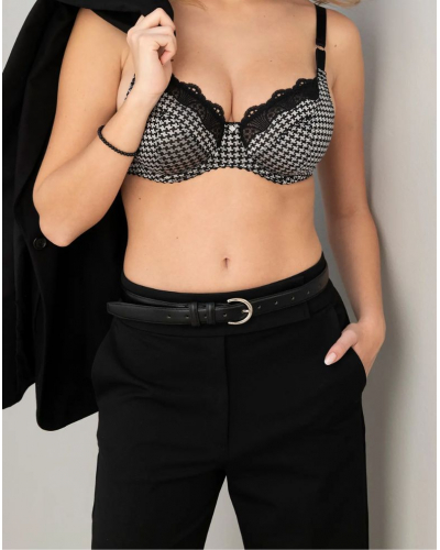 Soutien-gorge corbeille bien-être Antigel Icone Business (Pied de Poule)