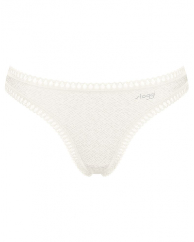 Tanga algodón Sloggi Go Crush (Paquete de 3) (Blanc/Noir/Violet)