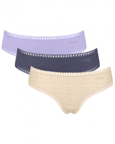 Hipster coton bio Sloggi GO Crush (Lot de 3) (Lilac Light Combination)