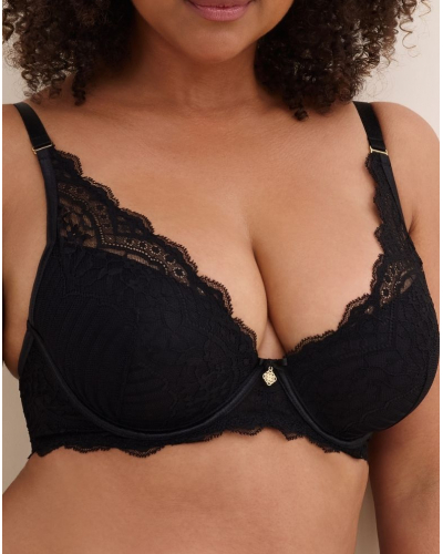Soutien-gorge plunge foulard Aubade Love Vertigo (Noir)