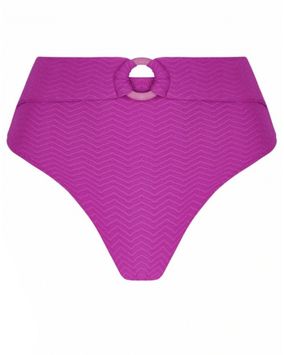 High-waisted sgambato bath briefs Antigel La ZigZag (Mauve)
