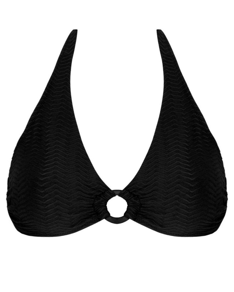 Sujetador de baño triángulo sin aros Antigel La ZigZag (Negro)