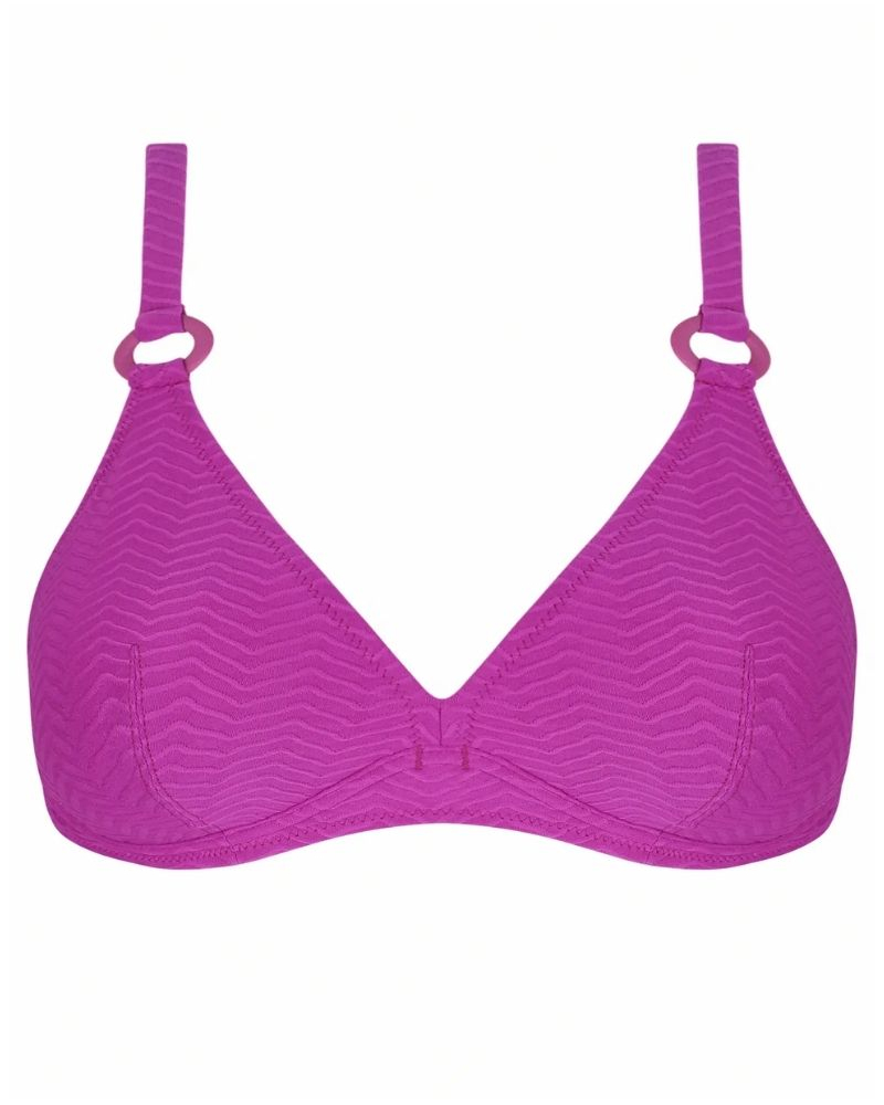 Sujetador de baño triangular con aros Antigel La ZigZag (Mauve)