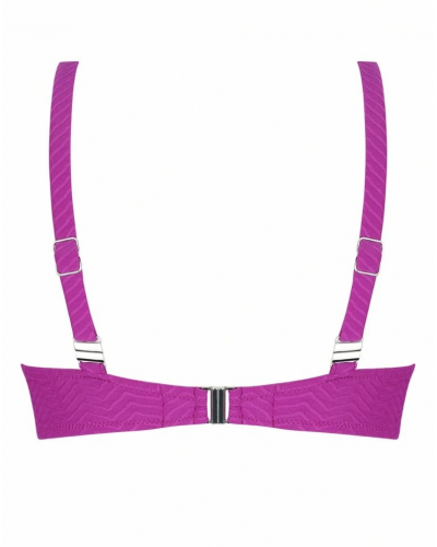 Underwired triangle bath bra Antigel La ZigZag (Mauve)