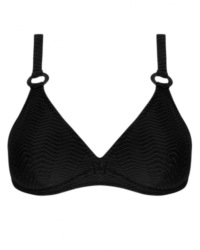 Sujetador triangular de baño con aros Antigel La ZigZag (Negro)