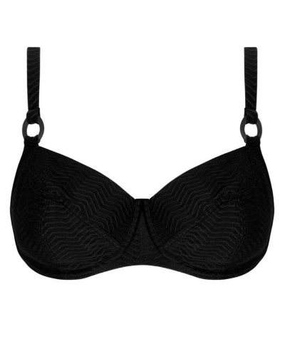 Soutien-gorge de bain corbeille Antigel La ZigZag (Noir)