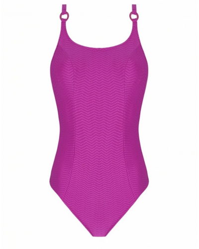 Maillot de bain une pièce armatures Antigel La ZigZag (Mauve)