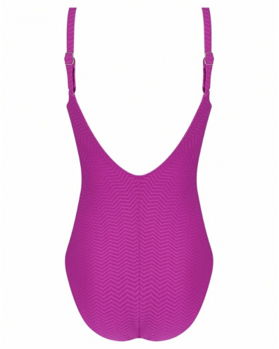 Underwired one-piece swimsuit Antigel La ZigZag (Mauve)