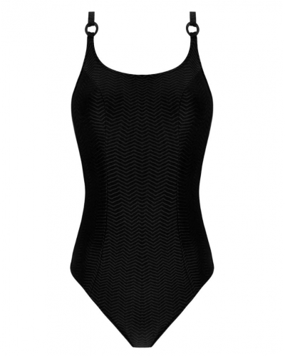 Maillot de bain une pièce armatures Antigel La ZigZag (Noir)