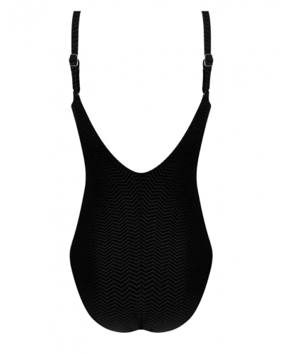 Traje de baño una pieza con aros Antigel La ZigZag (Negro)