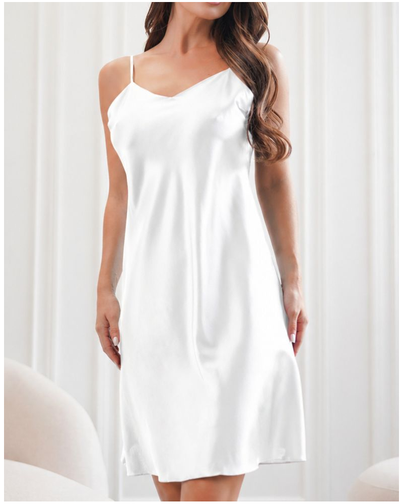 Silk nightgown Komilfo Blossom (Champagne)