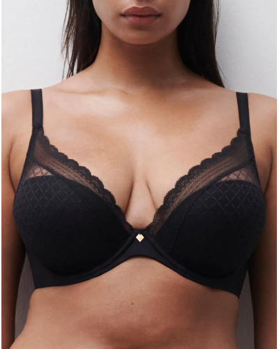 Soutien-gorge coque plongeant Chantelle EasyFeel Norah Chic (Noir)