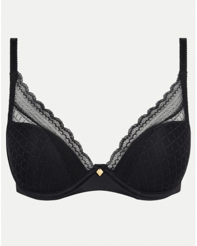Sujetador preformado plunge Chantelle EasyFeel Norah Chic (Negro)