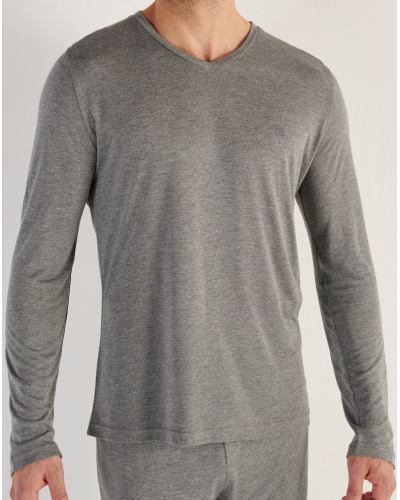Pijama largo 100% modal HOM Cocooning (Gris)
