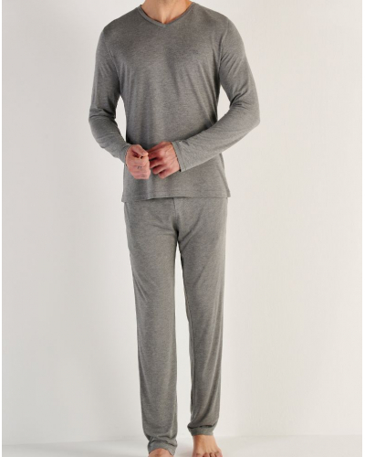 Long pyjama 100% modal HOM Cocooning (Gris)