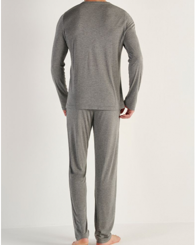 Ensemble de pyjama long 100% modal HOM Cocooning (Gris)