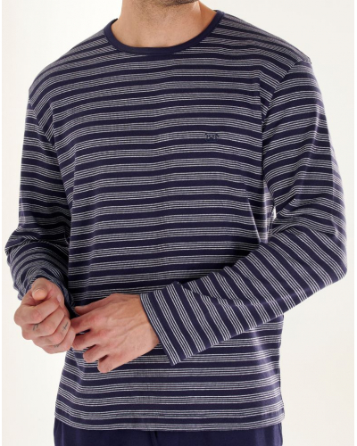 Long Pajama 100% Cotton HOM Freedom (Imprimé Rayures)