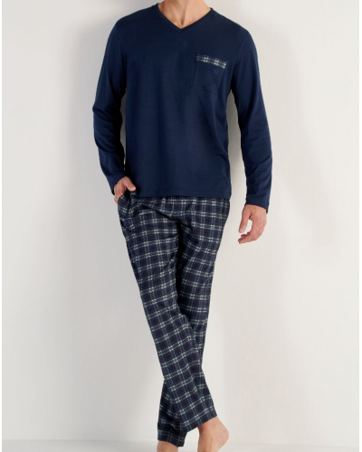 Pyjama Long 100% Coton HOM Sid (Imprimé Marine)