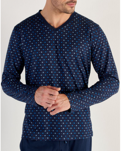 Long pyjama 100% Cotton HOM Bo (Motif Fleur)