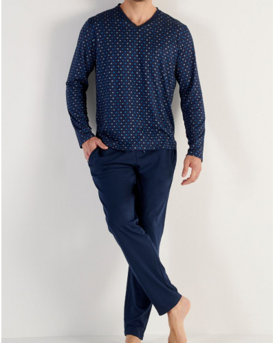 Long pyjama 100% Cotton HOM Bo (Motif Fleur)