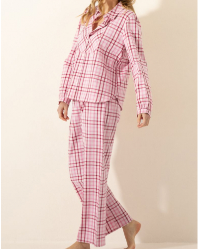 Pyjama Chaîne et trame 100% coton Le Chat Aube (Multico)