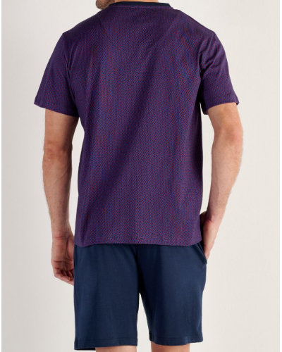 Pyjama court en Modal Coton HOM Fats (Imprimé Bicolore)
