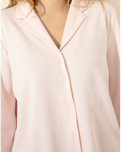 Pyjama Interlock 100% Cotton Le Chat Songe (Bois de rose)