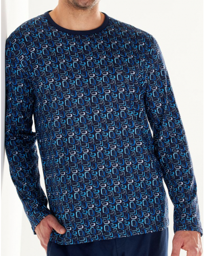 Pyjama long 100% Coton HOM Elvis (Imprimé Géométrique)