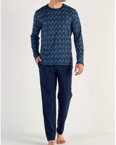 Pyjama long 100% Coton HOM Elvis (Imprimé Géométrique)