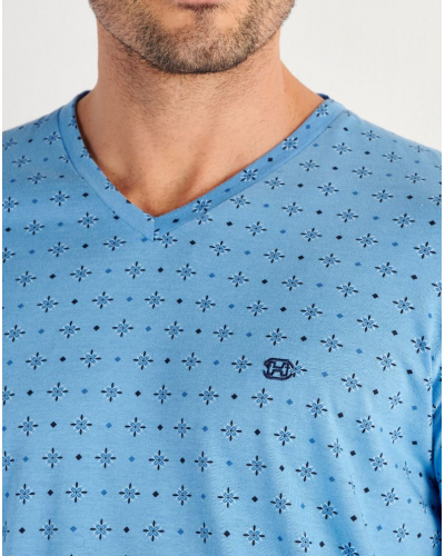 Pijama largo en Modal Algodón HOM Alan (Imprimé Floral)