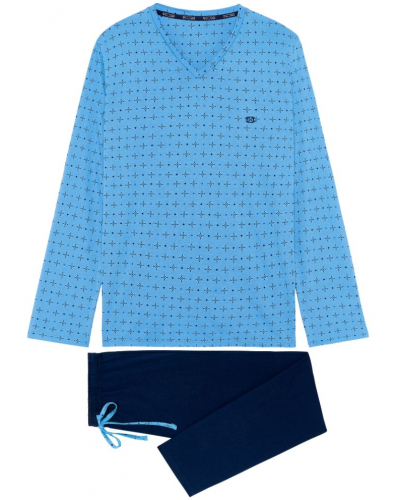 Long pyjama in Modal Cotton HOM Alan (Imprimé Floral)