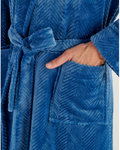 Robe de chambre polaire HOM Everest (Bleu)
