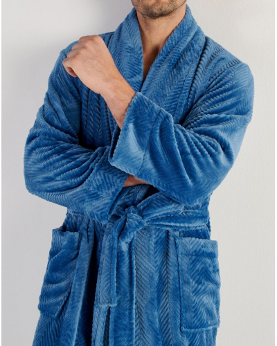 Fleece dressing gown HOM Everest (Bleu)