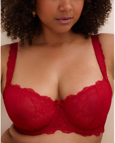 Demi comfort bra Aubade Danse des Sens (Irresistible Red)
