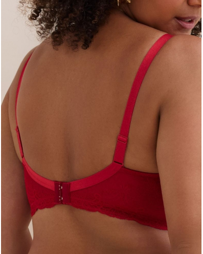 Post-operative soft padded bra Aubade Danse des Sens (Irresistible Red)