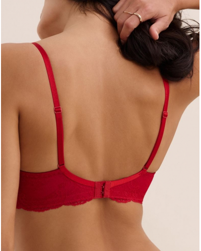 Post-operative soft padded bra Aubade Danse des Sens (Irresistible Red)