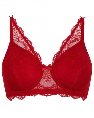 Post-operative soft padded bra Aubade Danse des Sens (Irresistible Red)