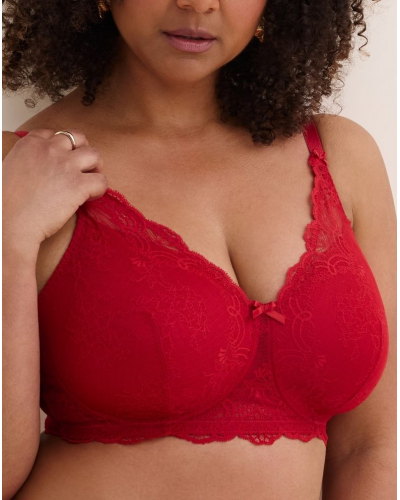 Post-operative soft padded bra Aubade Danse des Sens (Irresistible Red)