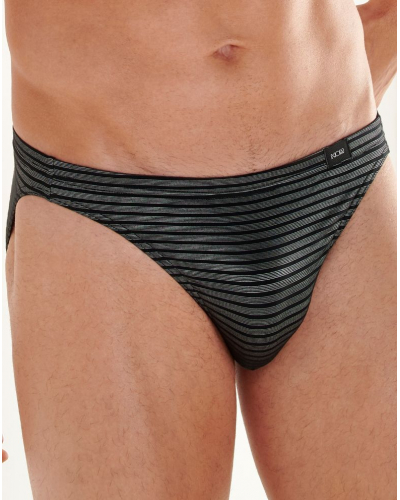 Micro calzoncillo comodidad HOM Monsieur modal (Noir rayures)