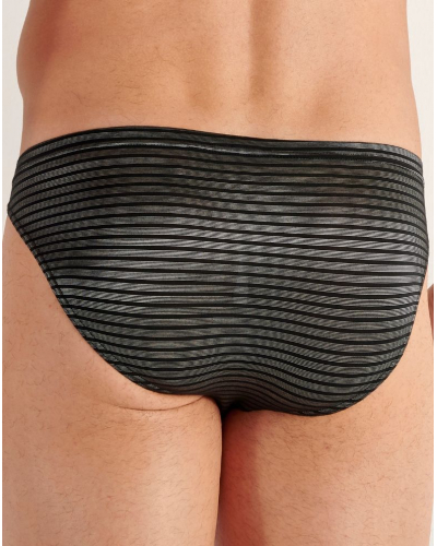 Micro slip confort HOM Monsieur modal (Noir rayures)