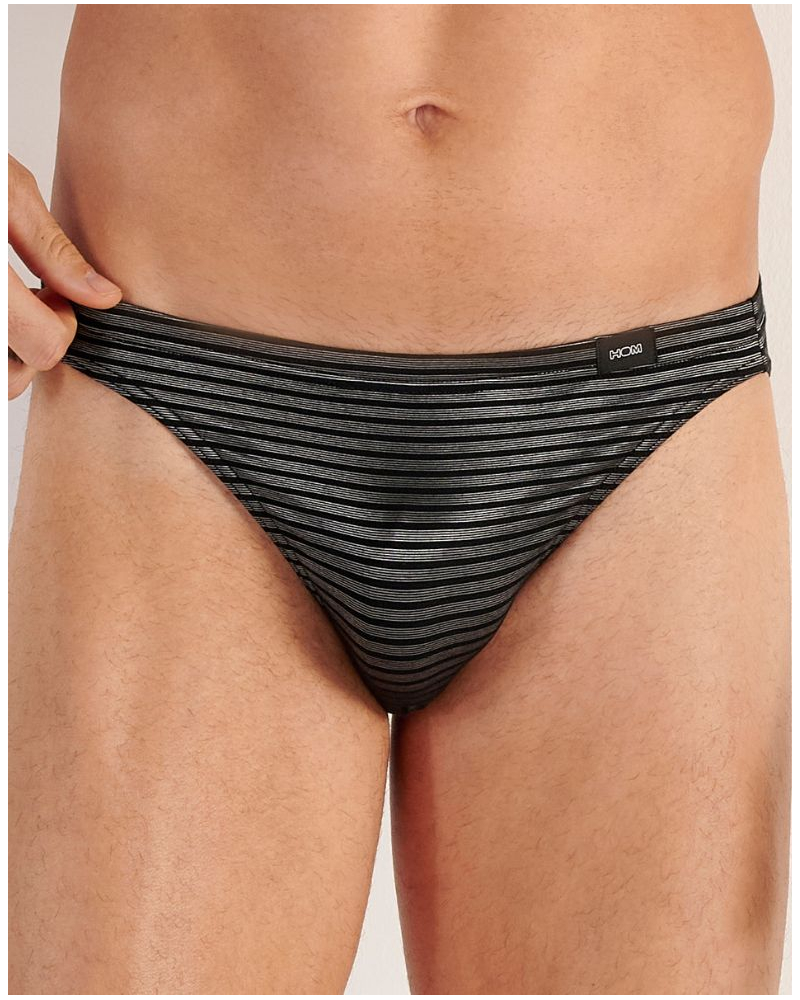 Micro slip confort HOM Monsieur modal (Noir rayures)