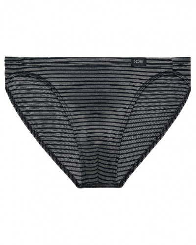 Micro slip confort HOM Monsieur modal (Noir rayures)