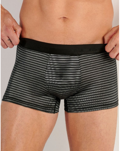 Boxer HOM Monsieur modal (Noir rayures)