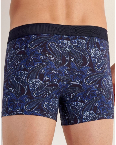 Boxer HOM Bohemian Cotton Modal (Imprimé Bleu)