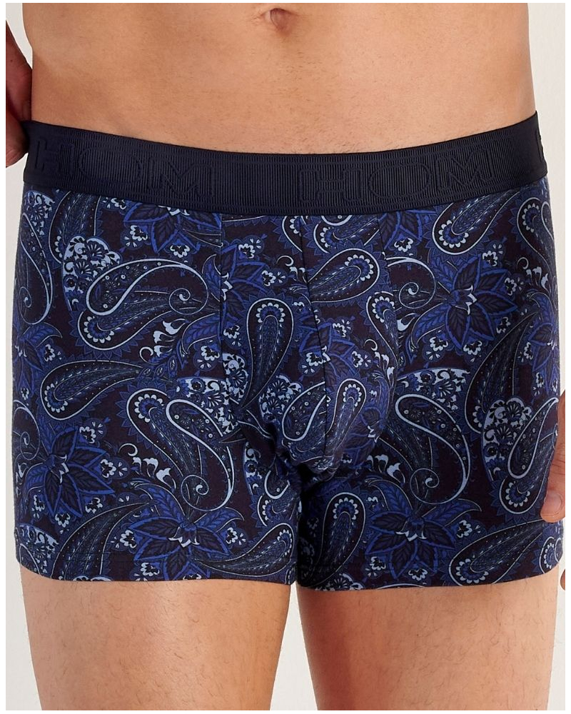 Boxer HOM Bohemian Cotton Modal (Imprimé Bleu)