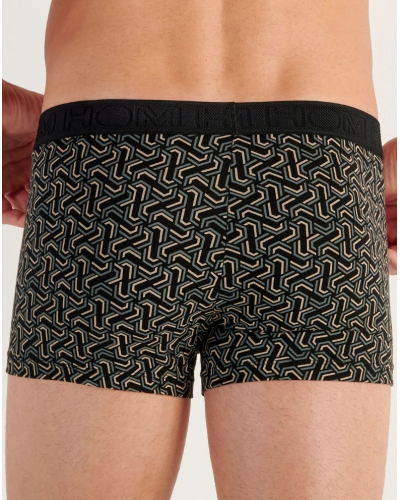 Lotte de 2 boxers en algodón HO1 HOM Tom (Noir/Imprimé Noir)