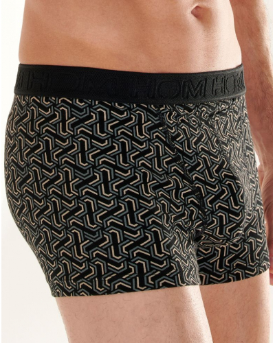 Set of 2 cotton boxers HO1 HOM Tom (Noir/Imprimé Noir)