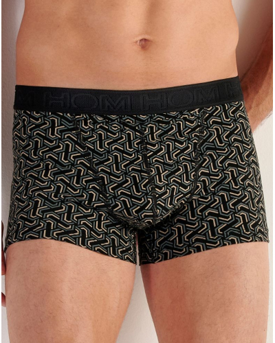 Lotte de 2 boxers en algodón HO1 HOM Tom (Noir/Imprimé Noir)