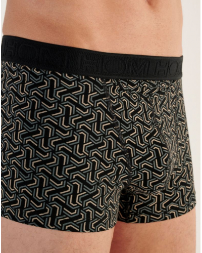 Lotte de 2 boxers en algodón HO1 HOM Tom (Noir/Imprimé Noir)
