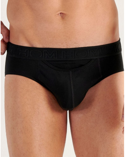 Lotte de 2 mini calzoncillo en algodón HO1 HOM Tom (Noir/Imprimé Noir)